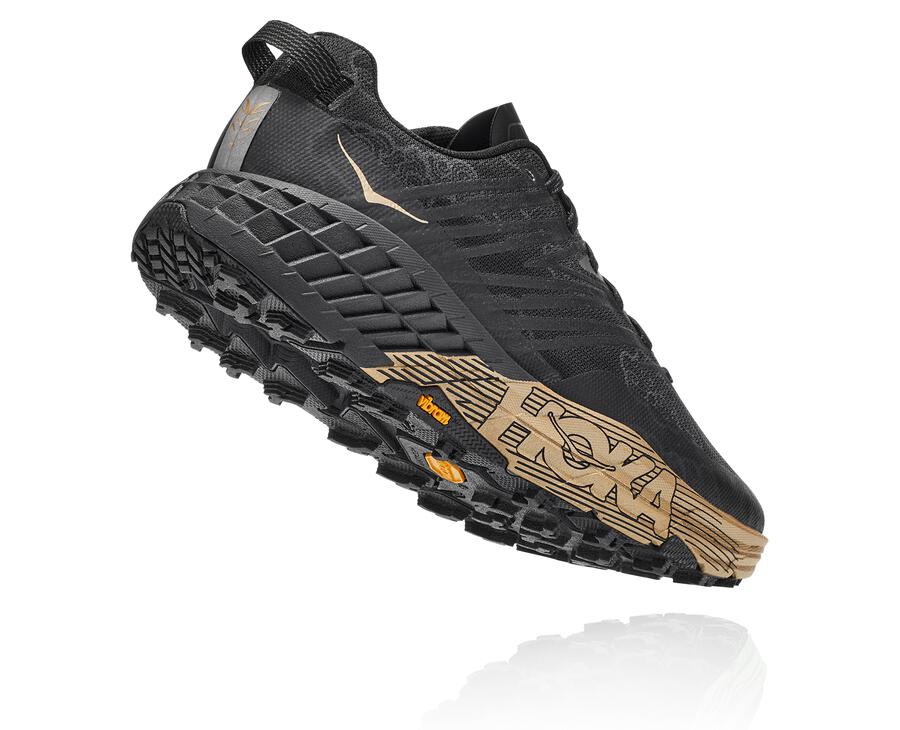 Hoka One One Speedgoat 4 Cny Trailskor Dam - Svarta/Guld - XLTWP-5247